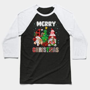 Merry Christmas Gnome Family Funny Xmas Tree Women Men Kids Baseball T-Shirt